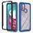 Custodia Silicone Trasparente Laterale 360 Gradi Cover YB2 per Motorola Moto G10 Blu