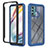 Custodia Silicone Trasparente Laterale 360 Gradi Cover YB2 per Motorola Moto G60 Blu
