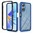 Custodia Silicone Trasparente Laterale 360 Gradi Cover YB2 per Oppo A17 Blu