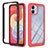 Custodia Silicone Trasparente Laterale 360 Gradi Cover YB2 per Samsung Galaxy A04E Rosso
