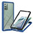 Custodia Silicone Trasparente Laterale 360 Gradi Cover YB2 per Samsung Galaxy Note 20 5G Blu