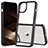 Custodia Silicone Trasparente Laterale 360 Gradi Cover ZJ1 per Apple iPhone 14 Nero