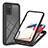 Custodia Silicone Trasparente Laterale 360 Gradi Cover ZJ1 per Samsung Galaxy A02s Nero