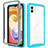 Custodia Silicone Trasparente Laterale 360 Gradi Cover ZJ1 per Samsung Galaxy A04E Cielo Blu