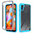 Custodia Silicone Trasparente Laterale 360 Gradi Cover ZJ1 per Samsung Galaxy A11 Cielo Blu