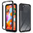 Custodia Silicone Trasparente Laterale 360 Gradi Cover ZJ1 per Samsung Galaxy A11 Nero