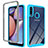 Custodia Silicone Trasparente Laterale 360 Gradi Cover ZJ1 per Samsung Galaxy A20s Cielo Blu