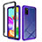 Custodia Silicone Trasparente Laterale 360 Gradi Cover ZJ1 per Samsung Galaxy A41 Lavanda