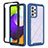 Custodia Silicone Trasparente Laterale 360 Gradi Cover ZJ1 per Samsung Galaxy A52 5G Blu