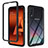 Custodia Silicone Trasparente Laterale 360 Gradi Cover ZJ1 per Samsung Galaxy A70 Nero