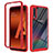 Custodia Silicone Trasparente Laterale 360 Gradi Cover ZJ1 per Samsung Galaxy A70 Rosso