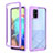 Custodia Silicone Trasparente Laterale 360 Gradi Cover ZJ1 per Samsung Galaxy A71 5G Lavanda