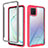 Custodia Silicone Trasparente Laterale 360 Gradi Cover ZJ1 per Samsung Galaxy A81 Rosa Caldo