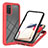 Custodia Silicone Trasparente Laterale 360 Gradi Cover ZJ1 per Samsung Galaxy F02S SM-E025F Rosso
