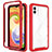 Custodia Silicone Trasparente Laterale 360 Gradi Cover ZJ1 per Samsung Galaxy M04 Rosso