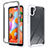 Custodia Silicone Trasparente Laterale 360 Gradi Cover ZJ1 per Samsung Galaxy M11 Bianco