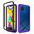 Custodia Silicone Trasparente Laterale 360 Gradi Cover ZJ1 per Samsung Galaxy M21s Lavanda