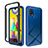 Custodia Silicone Trasparente Laterale 360 Gradi Cover ZJ1 per Samsung Galaxy M31 Blu