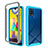 Custodia Silicone Trasparente Laterale 360 Gradi Cover ZJ1 per Samsung Galaxy M31 Cielo Blu