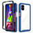 Custodia Silicone Trasparente Laterale 360 Gradi Cover ZJ1 per Samsung Galaxy M51 Blu