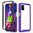 Custodia Silicone Trasparente Laterale 360 Gradi Cover ZJ1 per Samsung Galaxy M51 Lavanda