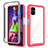 Custodia Silicone Trasparente Laterale 360 Gradi Cover ZJ1 per Samsung Galaxy M51 Rosa Caldo