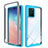 Custodia Silicone Trasparente Laterale 360 Gradi Cover ZJ1 per Samsung Galaxy M80S Cielo Blu