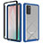 Custodia Silicone Trasparente Laterale 360 Gradi Cover ZJ1 per Samsung Galaxy Note 20 5G Blu