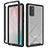 Custodia Silicone Trasparente Laterale 360 Gradi Cover ZJ1 per Samsung Galaxy Note 20 5G Nero