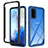 Custodia Silicone Trasparente Laterale 360 Gradi Cover ZJ1 per Samsung Galaxy S20 5G Blu