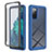 Custodia Silicone Trasparente Laterale 360 Gradi Cover ZJ1 per Samsung Galaxy S20 FE 5G Blu