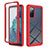 Custodia Silicone Trasparente Laterale 360 Gradi Cover ZJ1 per Samsung Galaxy S20 FE 5G Rosso