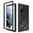 Custodia Silicone Trasparente Laterale 360 Gradi Cover ZJ1 per Samsung Galaxy S23 Ultra 5G Nero