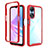 Custodia Silicone Trasparente Laterale 360 Gradi Cover ZJ2 per Oppo A78 5G Rosso