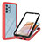 Custodia Silicone Trasparente Laterale 360 Gradi Cover ZJ2 per Samsung Galaxy A32 5G Rosso