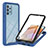 Custodia Silicone Trasparente Laterale 360 Gradi Cover ZJ2 per Samsung Galaxy M32 5G Blu