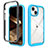 Custodia Silicone Trasparente Laterale 360 Gradi Cover ZJ3 per Apple iPhone 13 Cielo Blu