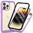 Custodia Silicone Trasparente Laterale 360 Gradi Cover ZJ3 per Apple iPhone 13 Pro Lavanda