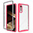 Custodia Silicone Trasparente Laterale 360 Gradi Cover ZJ3 per LG Velvet 4G Rosa Caldo