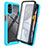 Custodia Silicone Trasparente Laterale 360 Gradi Cover ZJ3 per Motorola Moto G22 Cielo Blu