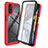 Custodia Silicone Trasparente Laterale 360 Gradi Cover ZJ3 per Motorola Moto G22 Rosso