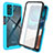 Custodia Silicone Trasparente Laterale 360 Gradi Cover ZJ3 per Motorola Moto G42 Cielo Blu
