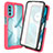 Custodia Silicone Trasparente Laterale 360 Gradi Cover ZJ3 per Motorola MOTO G52 Rosa Caldo