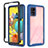 Custodia Silicone Trasparente Laterale 360 Gradi Cover ZJ3 per Samsung Galaxy A51 4G Blu