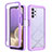 Custodia Silicone Trasparente Laterale 360 Gradi Cover ZJ3 per Samsung Galaxy M32 5G Lavanda