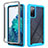 Custodia Silicone Trasparente Laterale 360 Gradi Cover ZJ3 per Samsung Galaxy S20 FE 5G Cielo Blu