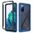 Custodia Silicone Trasparente Laterale 360 Gradi Cover ZJ3 per Samsung Galaxy S20 Lite 5G Blu