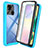 Custodia Silicone Trasparente Laterale 360 Gradi Cover ZJ3 per Xiaomi Redmi 9C NFC Cielo Blu