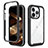 Custodia Silicone Trasparente Laterale 360 Gradi Cover ZJ4 per Apple iPhone 13 Pro Max Nero
