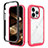 Custodia Silicone Trasparente Laterale 360 Gradi Cover ZJ4 per Apple iPhone 13 Pro Max Rosa Caldo